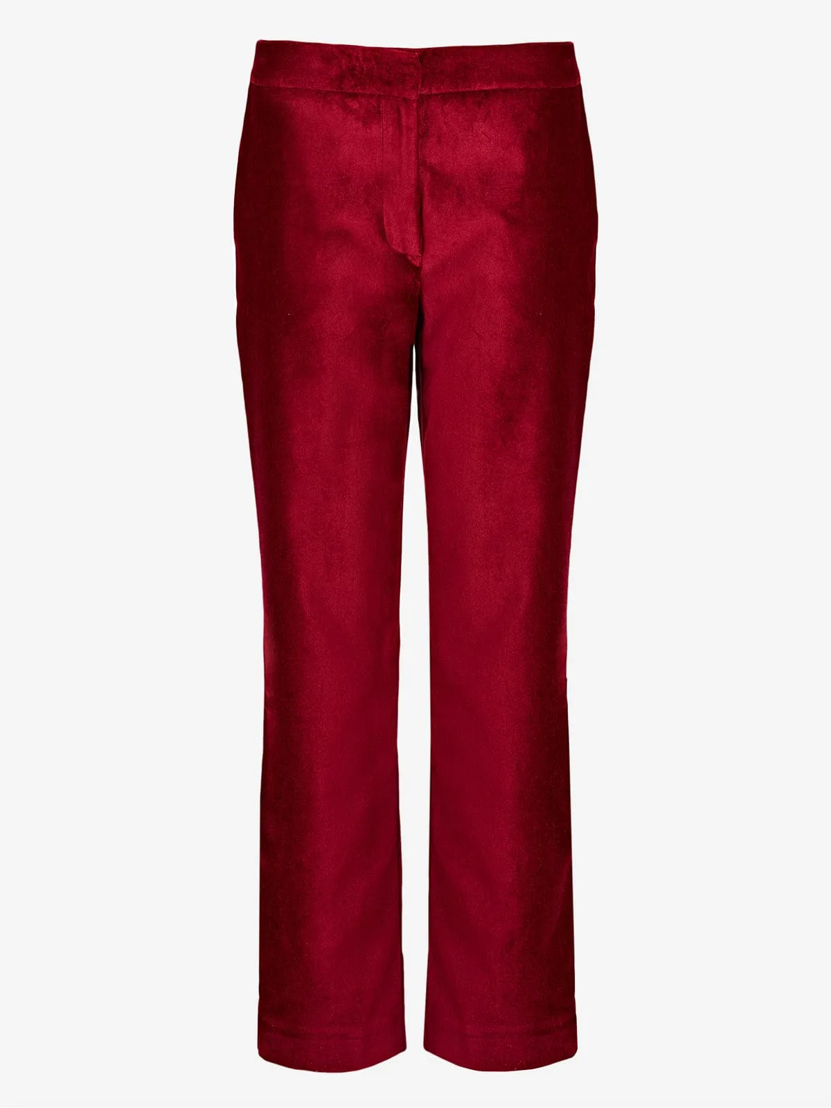 Odette Burgundy Velvet Trousers sold by iris product image thumbnail 3