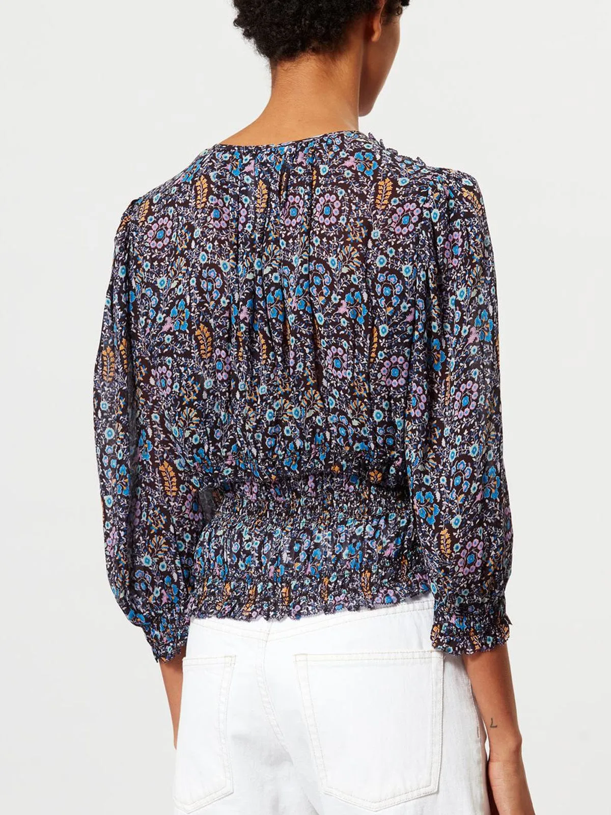 Nibel Georgette Top- Midnight sold by iris product image thumbnail 3