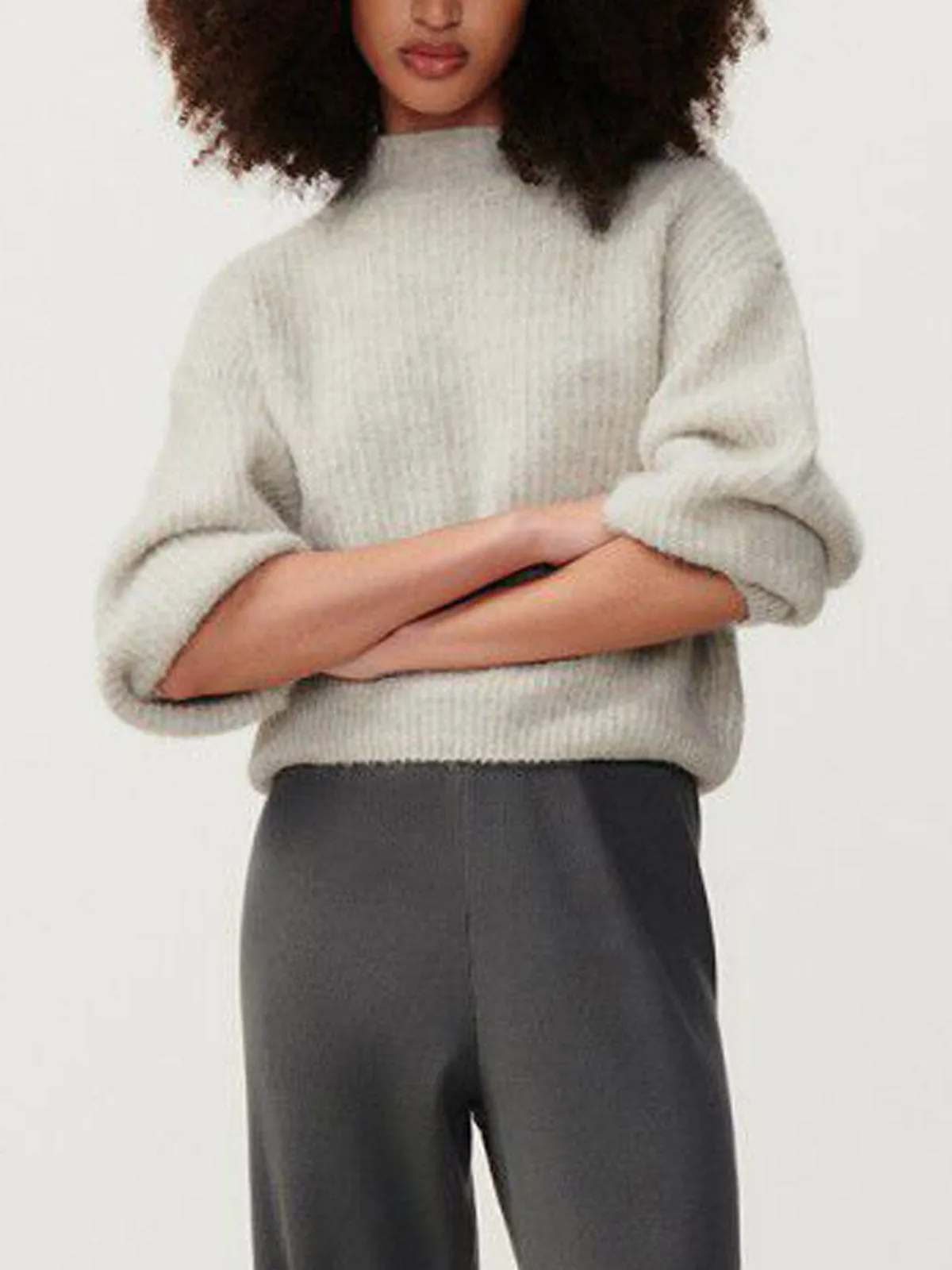 East Loose Knit- Light Grey sold by iris product image thumbnail 2