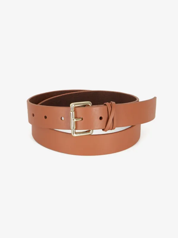 Clara Leather Tan Belt sold by iris