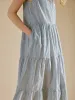 Molly Tie Back Midi Dress – Blue & White sold by iris