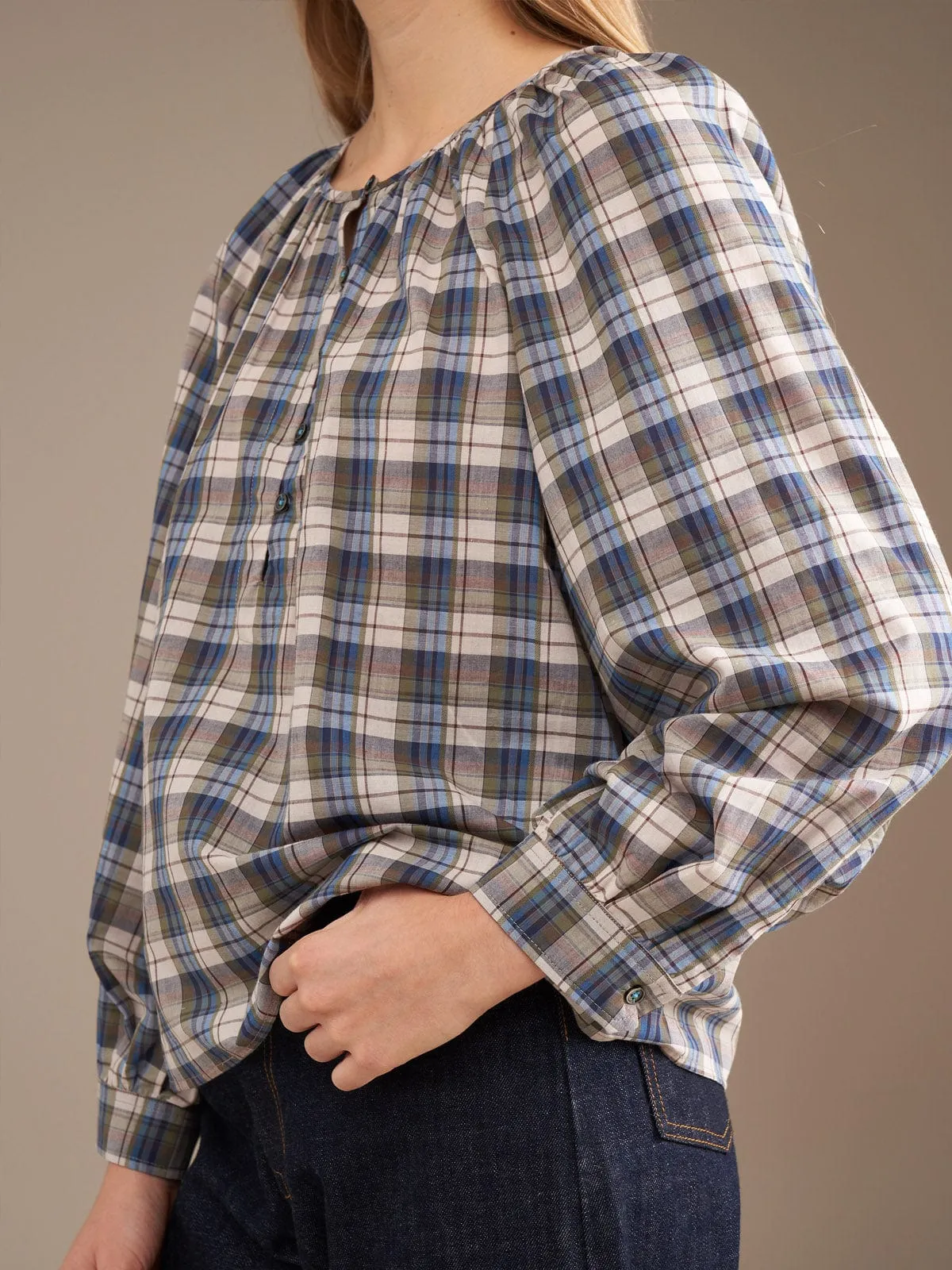 Haiti Check Blouse sold by iris product image thumbnail 5