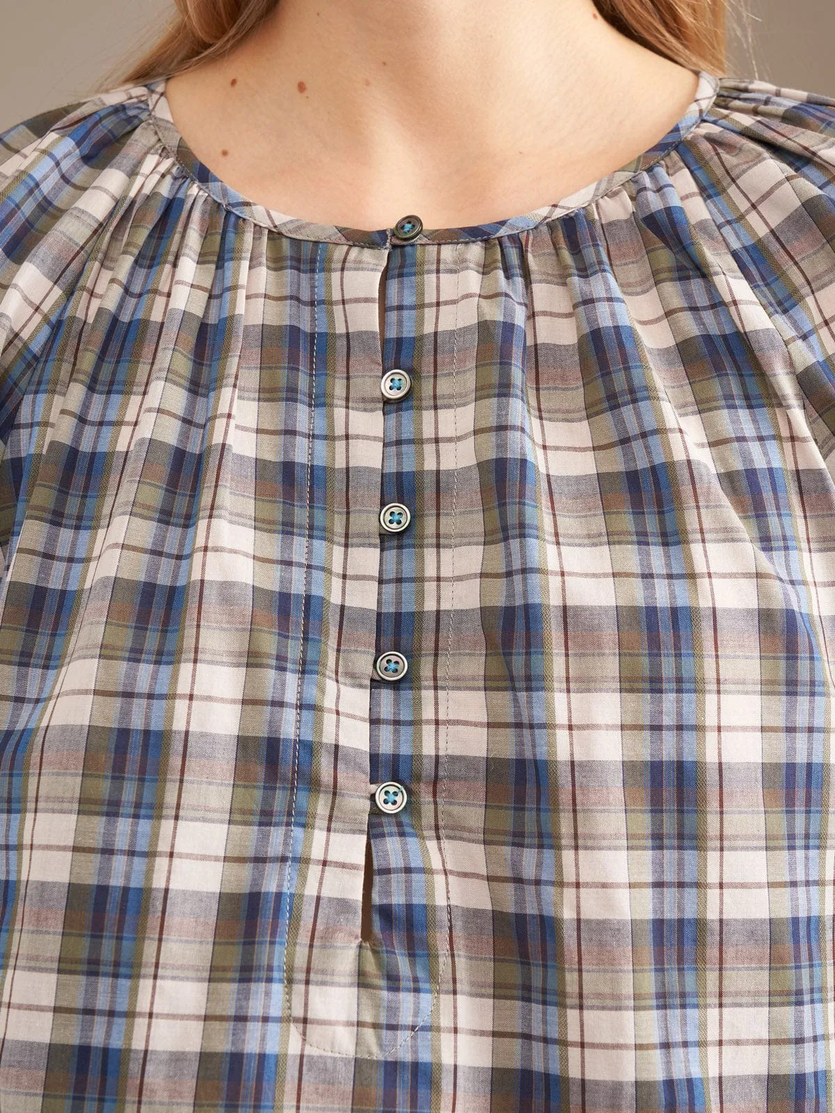 Haiti Check Blouse sold by iris product image thumbnail 4