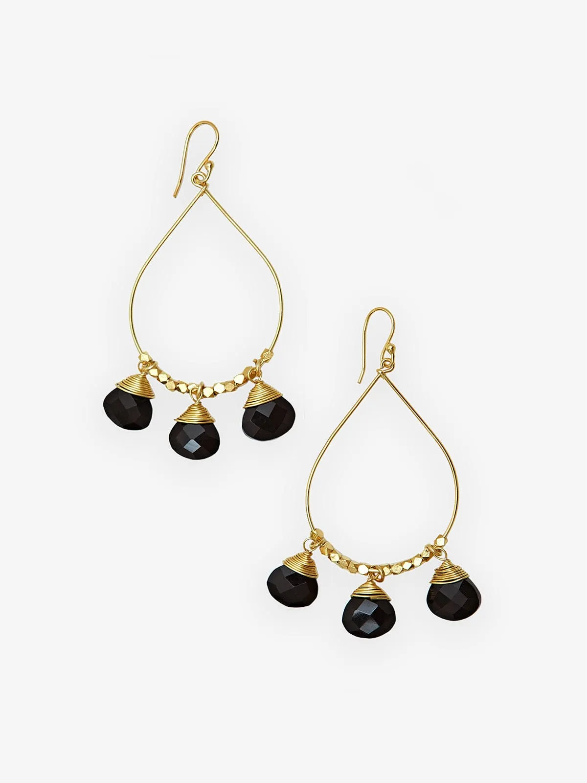 Onyx Black Drop Earrings sold by iris