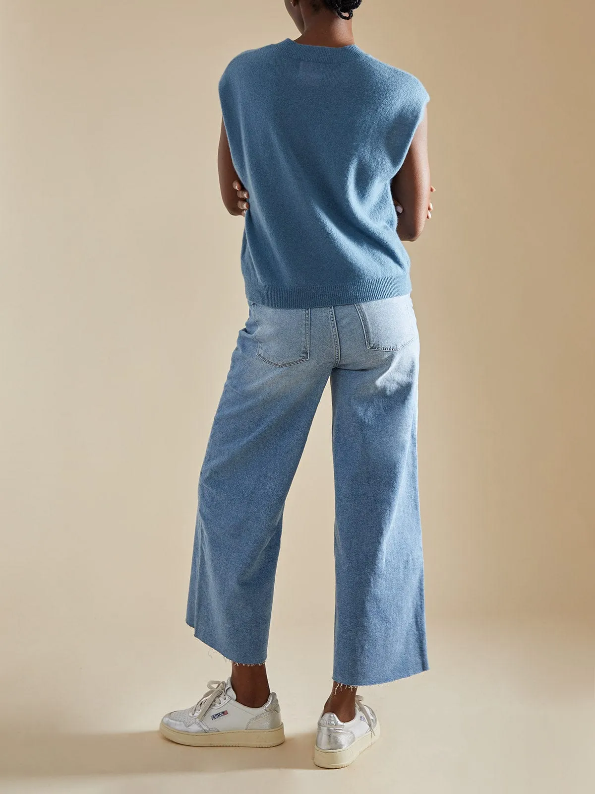 Lucca Crew Neck Tank- Denim sold by iris product image thumbnail 4