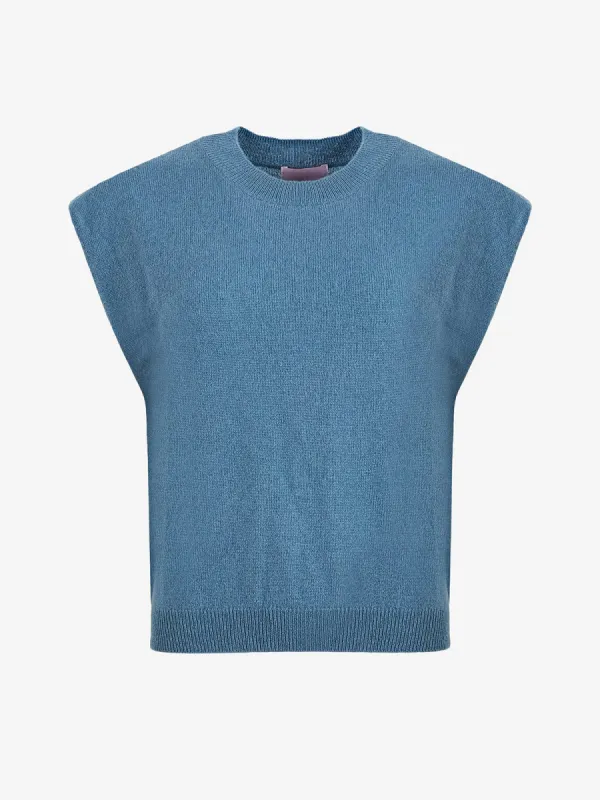 Lucca Crew Neck Tank- Denim sold by iris