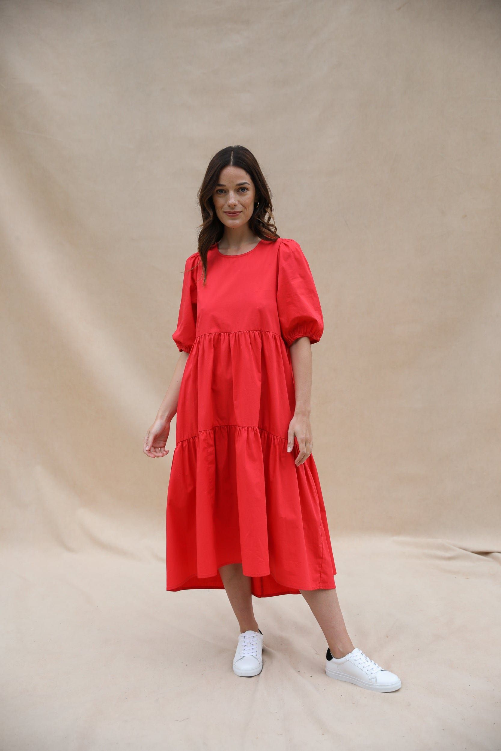 Rosie Red Cotton-Poplin Midi Dress sold by iris product image thumbnail 2
