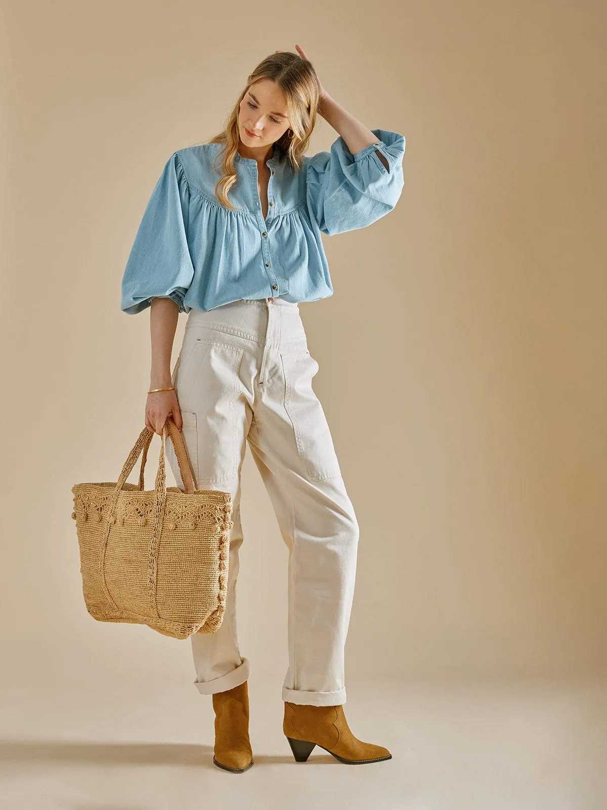 Lola Denim Shirt- Blue sold by iris product image thumbnail 5