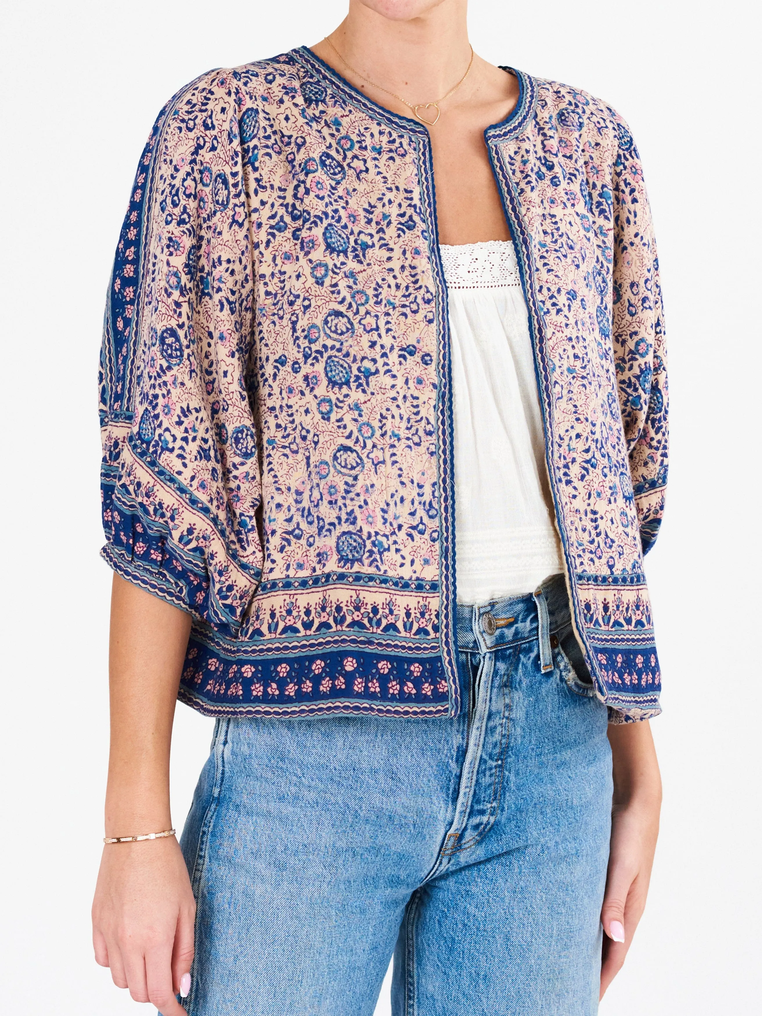 Cass Print Jacket - Blue sold by iris product image thumbnail 2