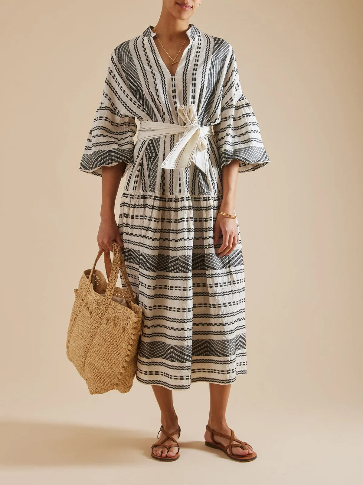 Isabella Dress - Black and White sold by iris product image thumbnail 4