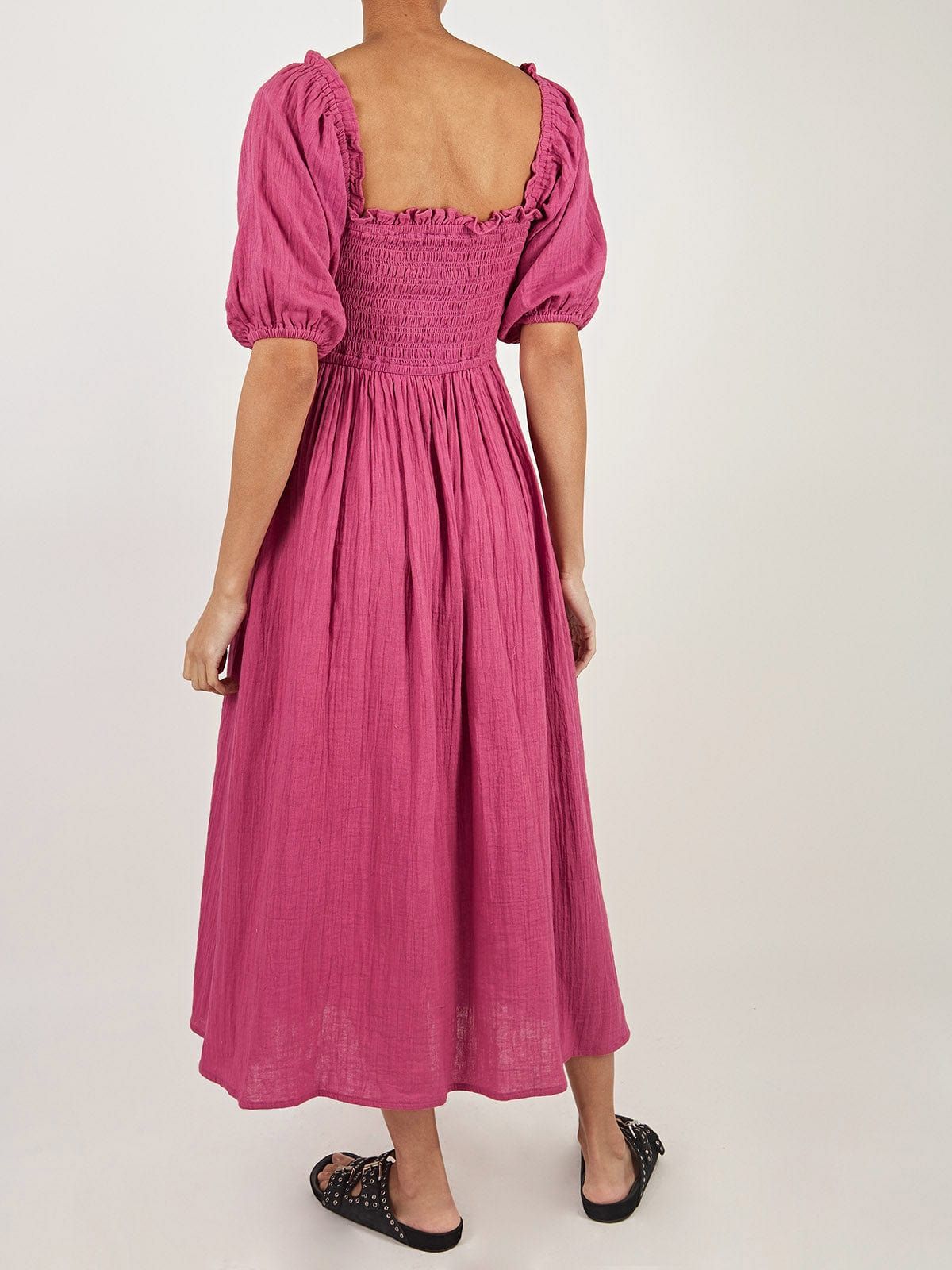 Luna Pink Cheesecloth Dress sold by iris product image thumbnail 3