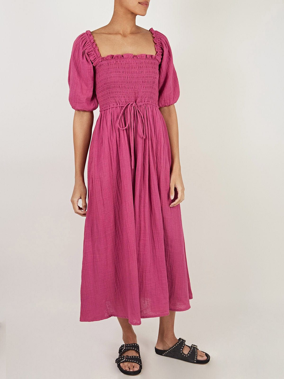 Luna Pink Cheesecloth Dress sold by iris product image thumbnail 2