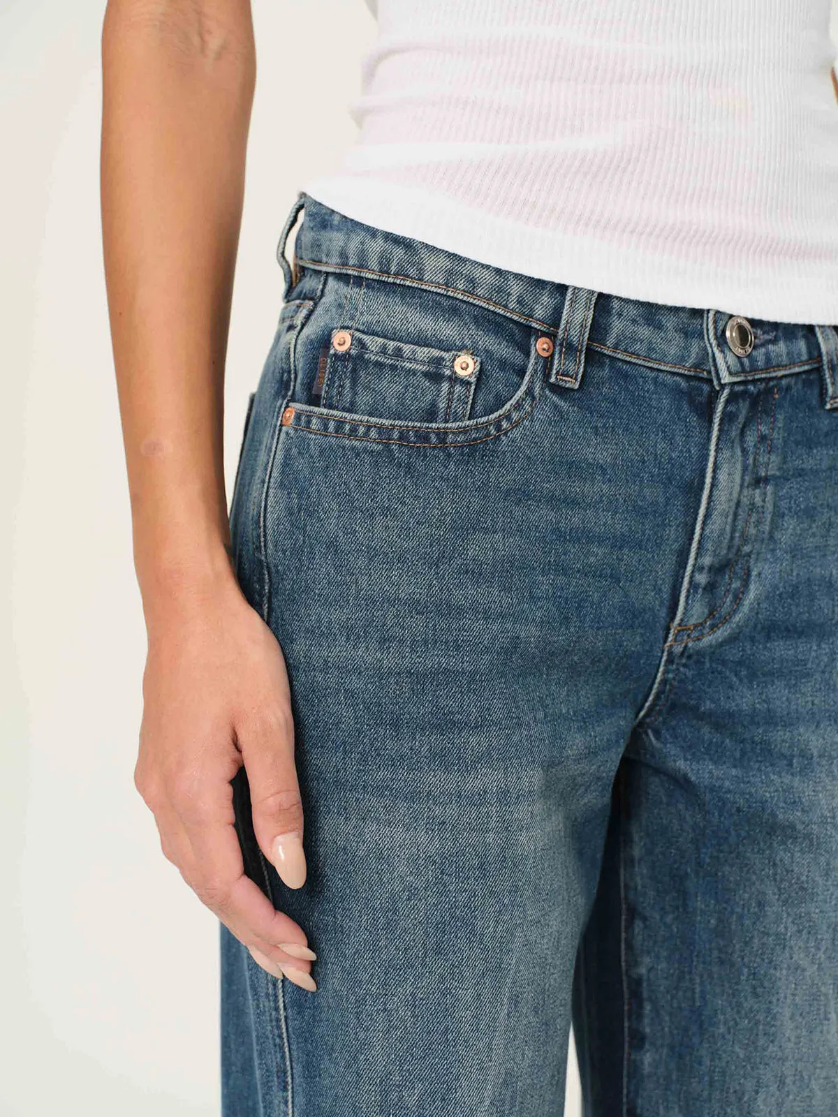 Drue Straight Leg Jeans - Blue sold by iris product image thumbnail 4