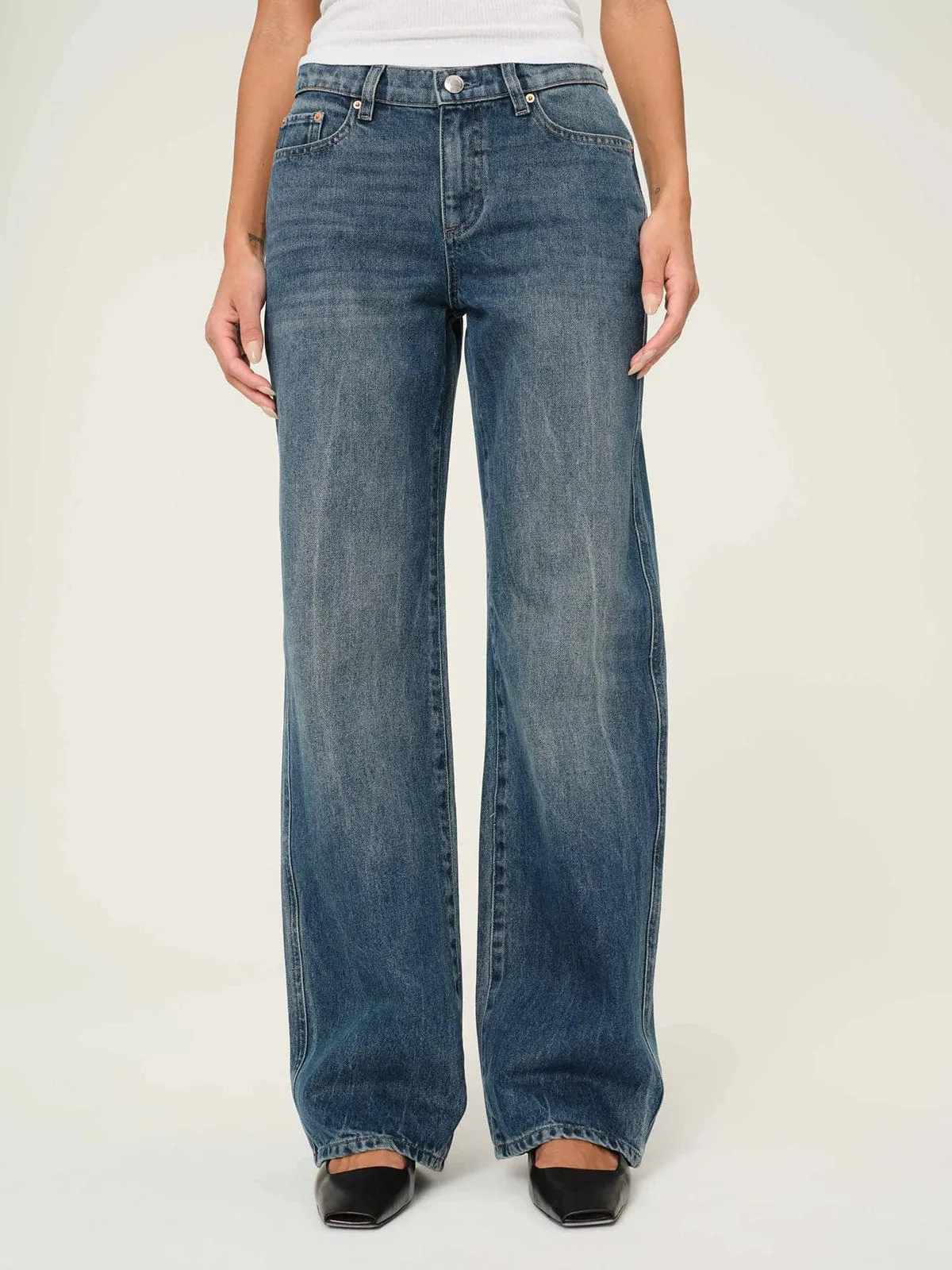 Drue Straight Leg Jeans - Blue sold by iris