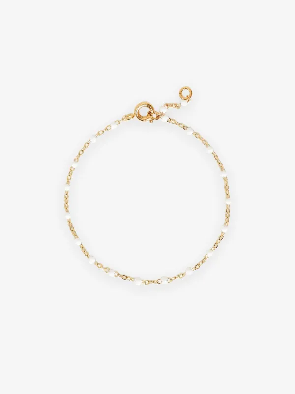 Alba White Bead Bracelet sold by iris