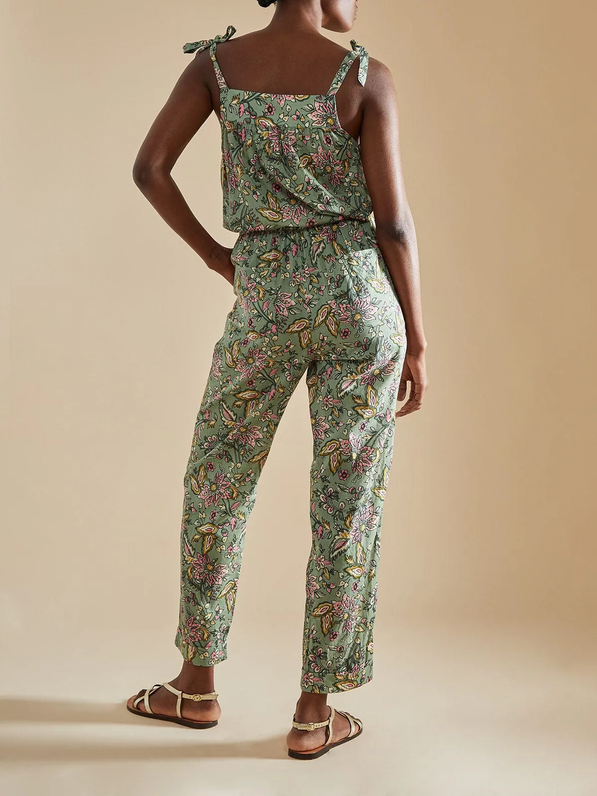Milo Cotton Voile Trouser – Bali Flower Green sold by iris product image thumbnail 4