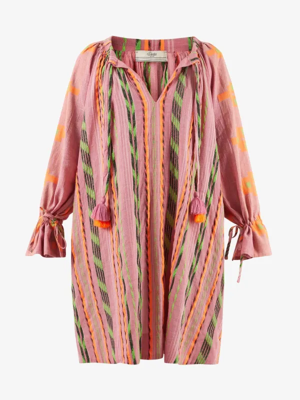 Sardios Lithos Fluro-Striped Mini Dress made by iris
