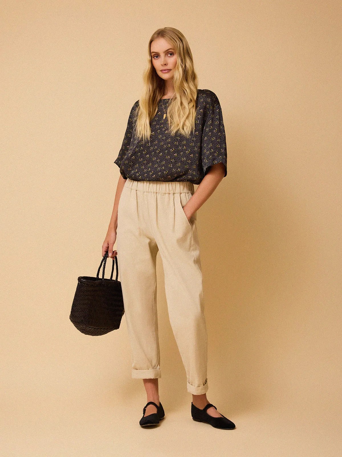 Skylar Tie Neck Top – Black sold by iris product image thumbnail 4