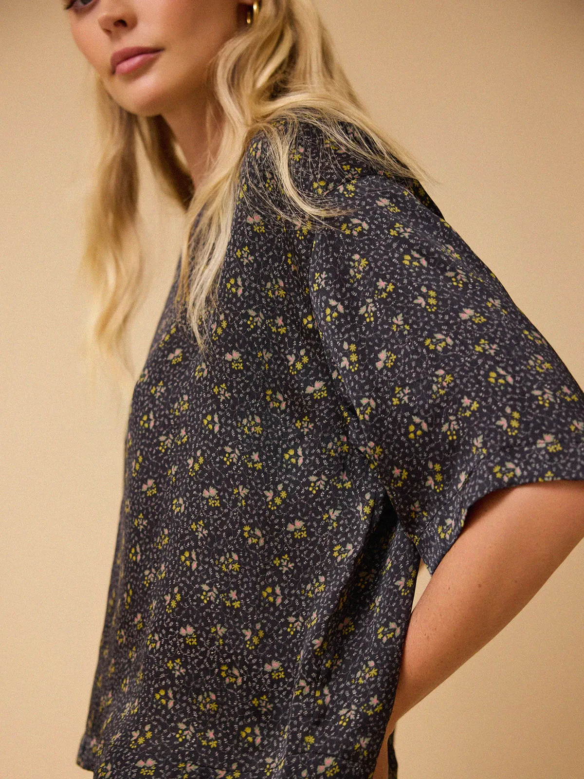 Skylar Tie Neck Top – Black sold by iris product image thumbnail 2