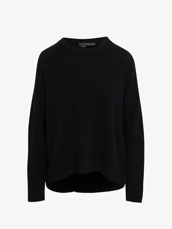 Riley Crew Neck Cashmere Jumper- Black made by iris