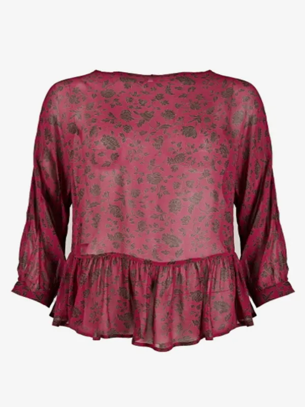 Itson Print Frill Top made by iris