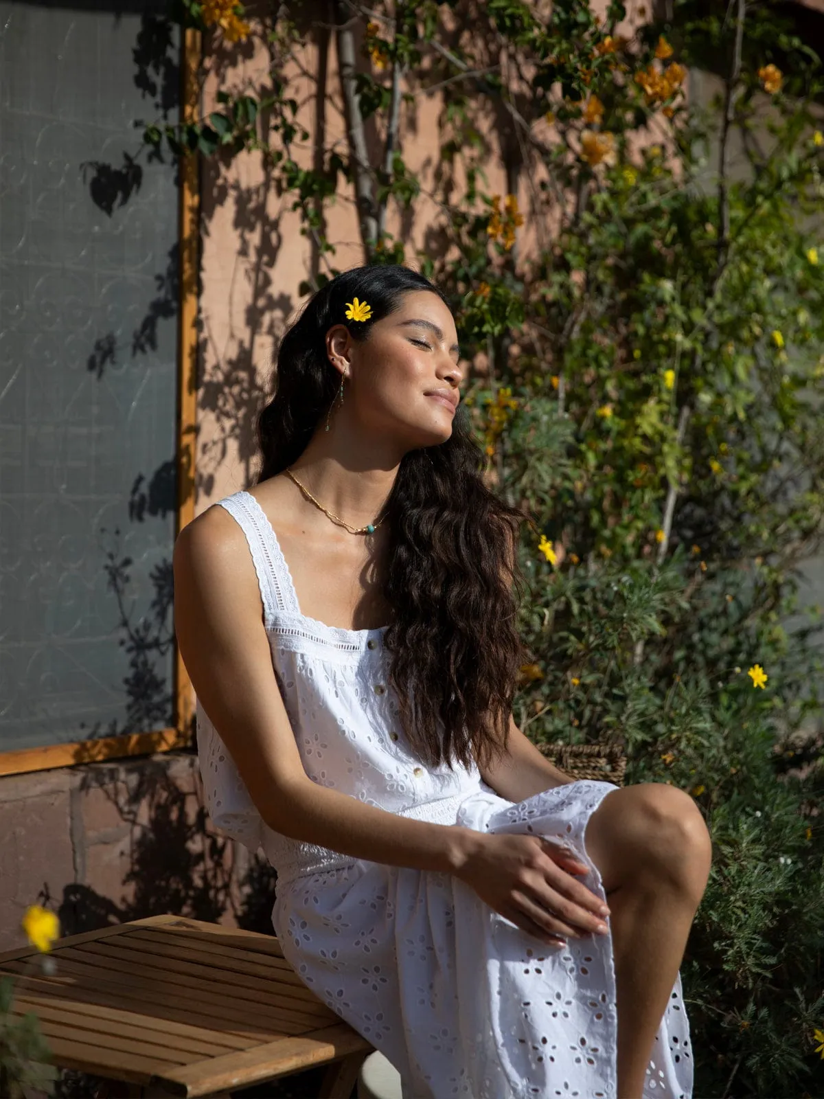 Mara Broderie Anglaise Cami- White sold by iris