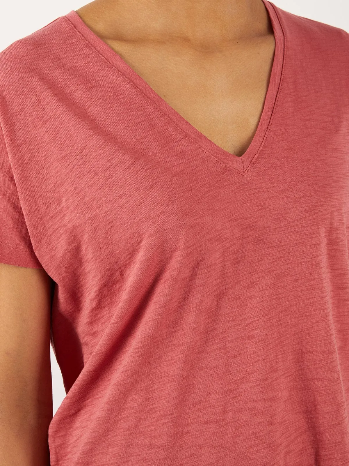 Esmee Pima Cotton V Neck Red sold by iris product image thumbnail 4