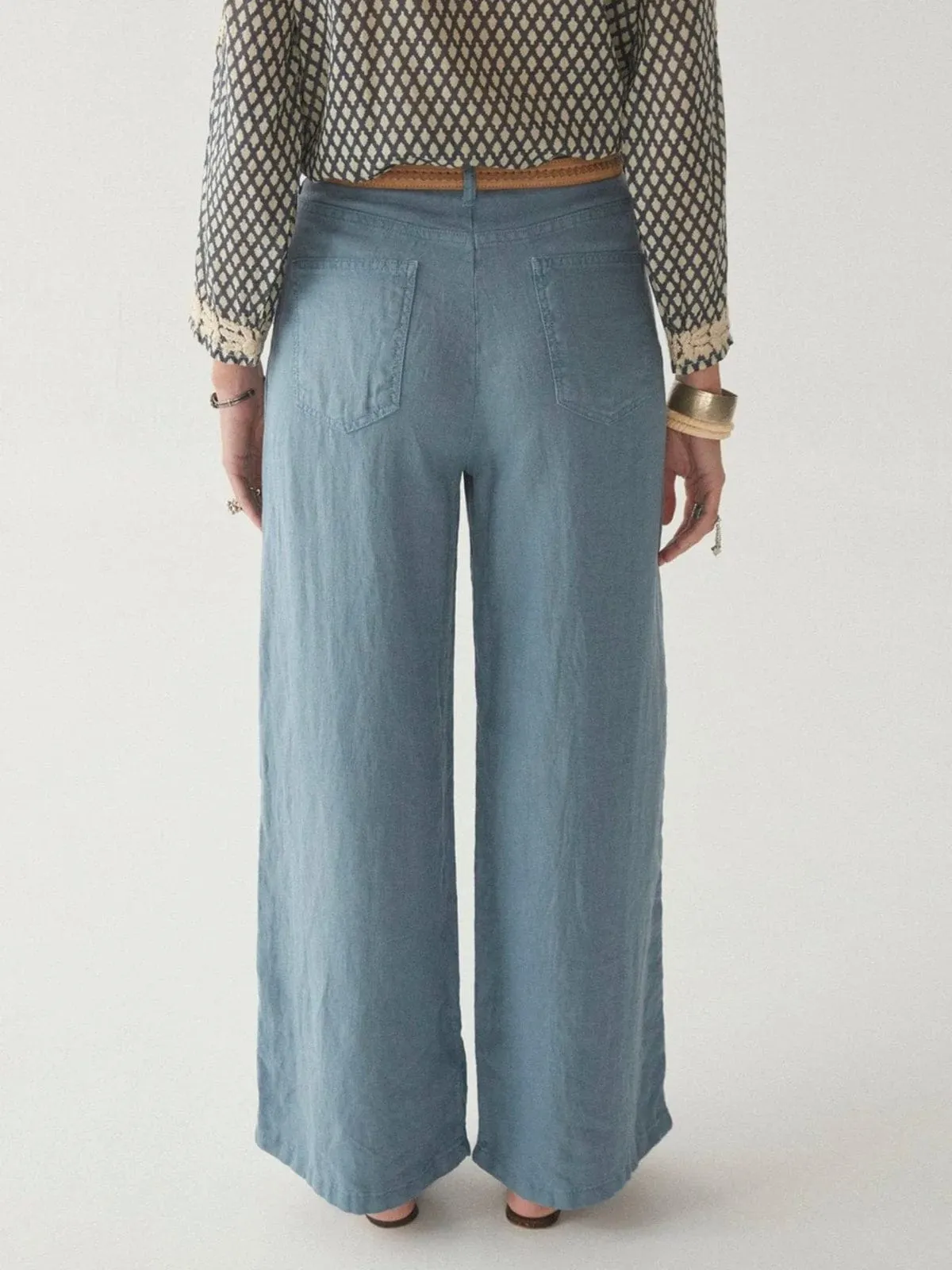 Marisa Linen Pants - Blue sold by iris product image thumbnail 3