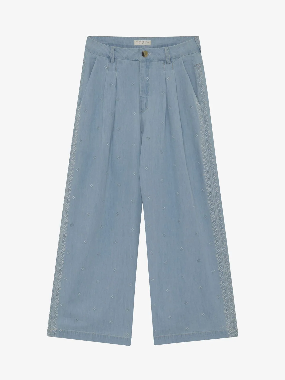 Marisa Linen Pants - Blue sold by iris