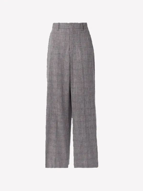 Olympe Checked Wool-Blend Trousers made by iris