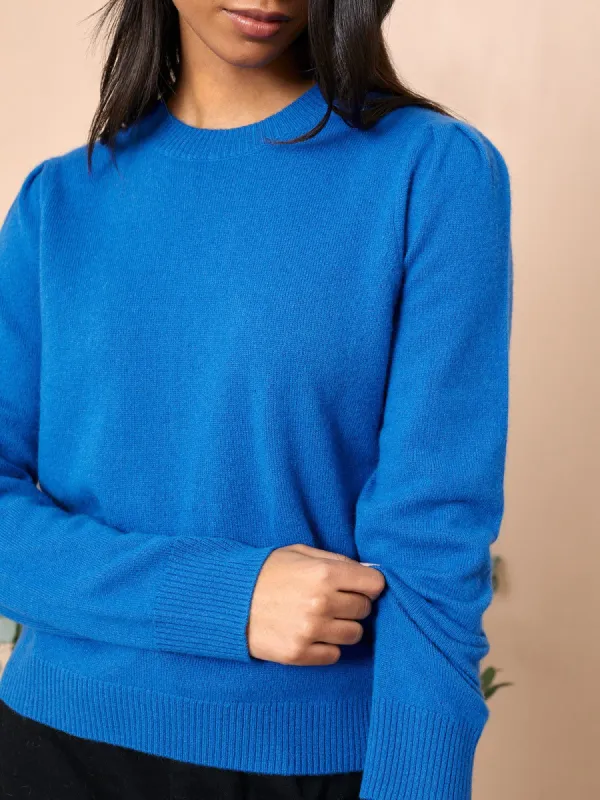 Della Puff Sleeve Jumper – Bright Blue sold by iris