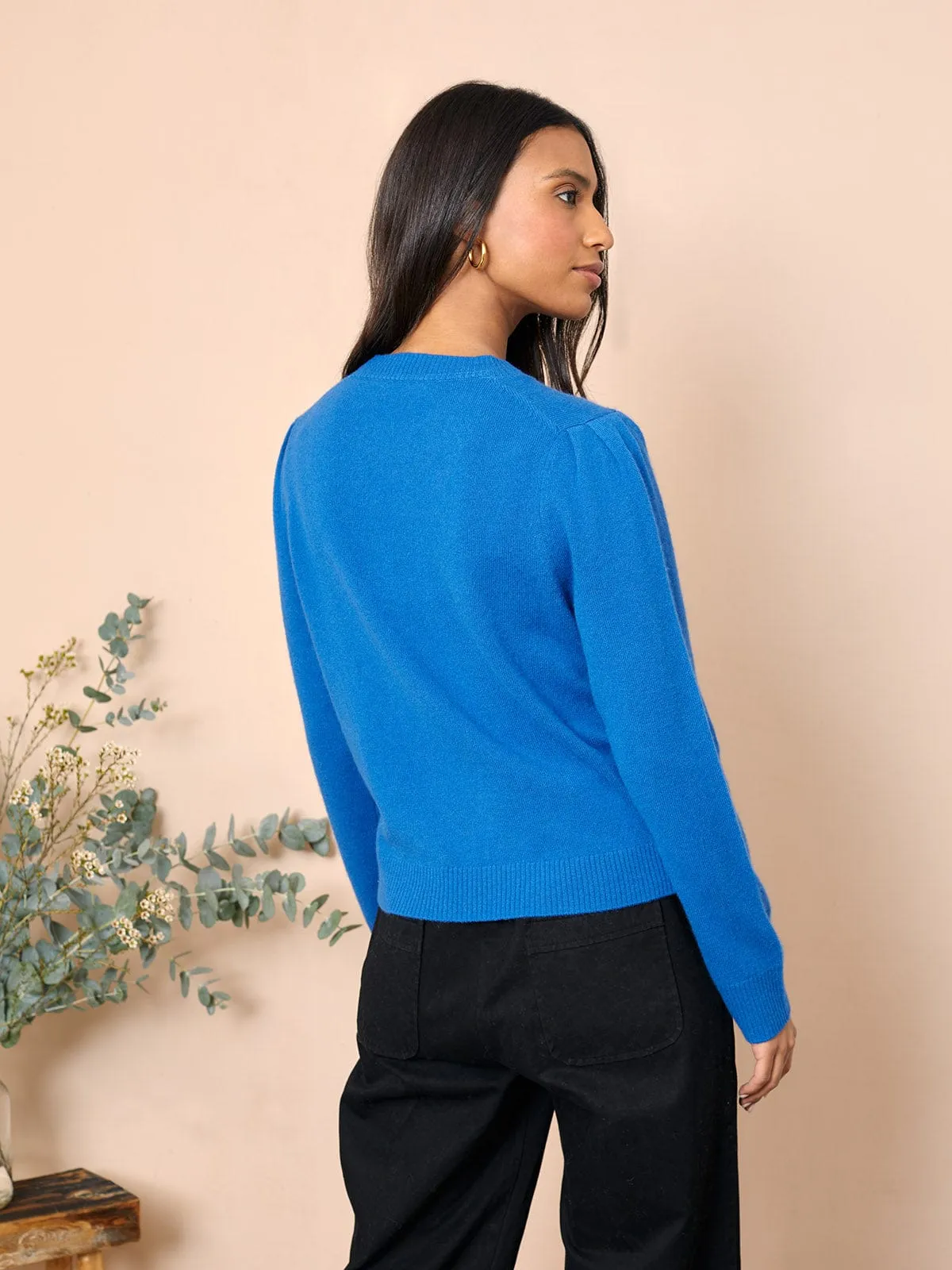 Della Puff Sleeve Jumper – Bright Blue sold by iris product image thumbnail 3