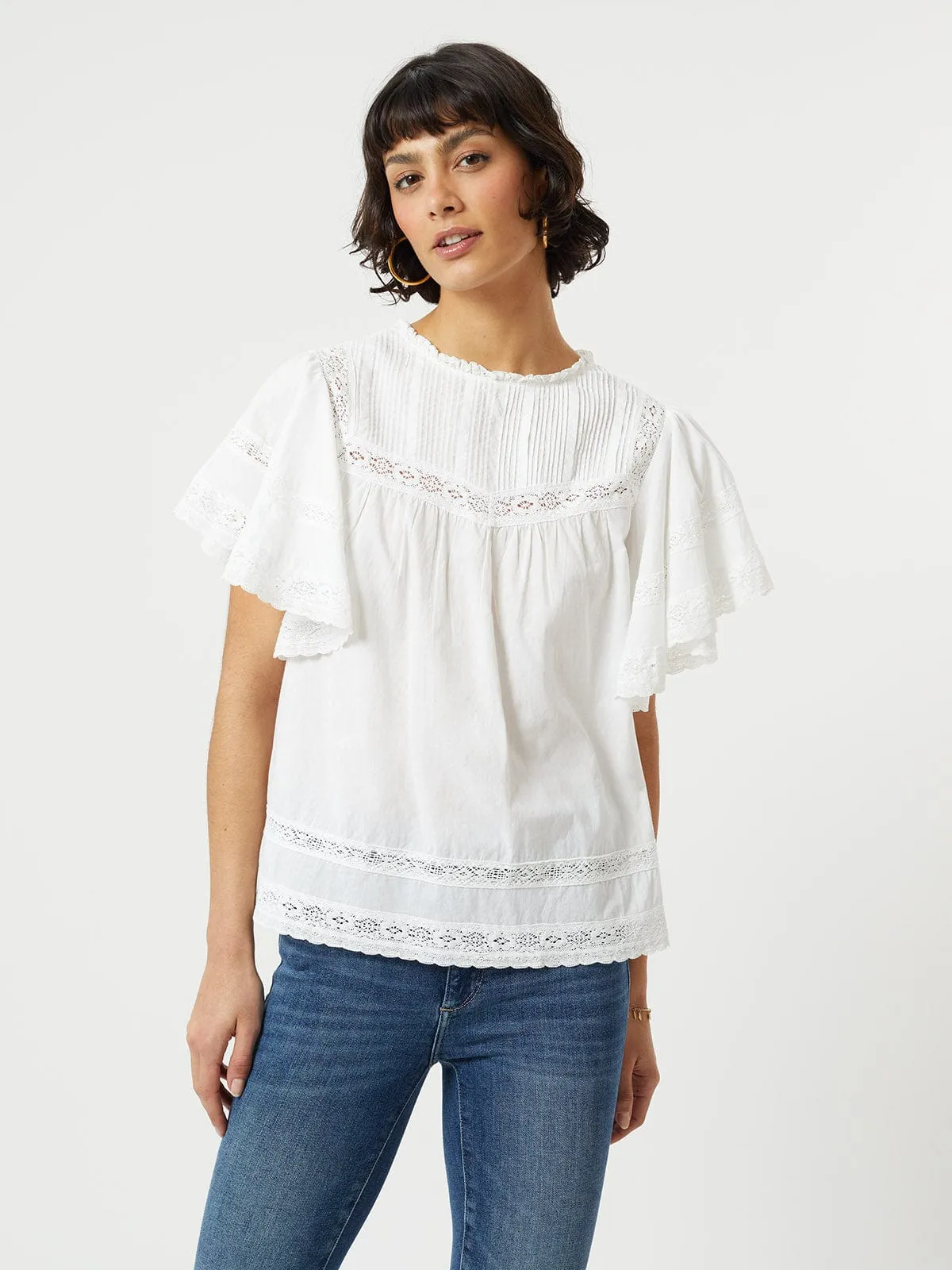 Capri Lace Insert Top sold by iris