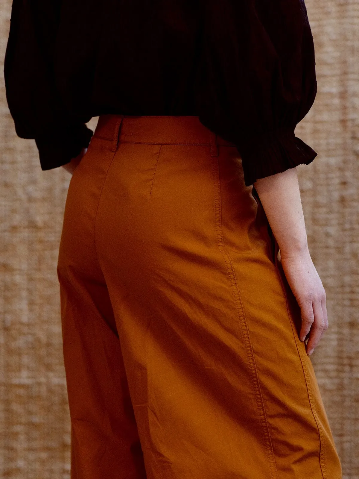 Luca Wide Trouser- Tobacco sold by iris product image thumbnail 4