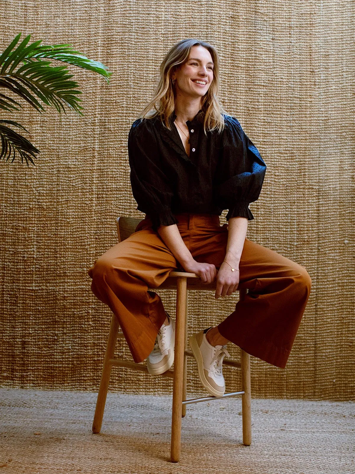 Luca Wide Trouser- Tobacco sold by iris product image thumbnail 2