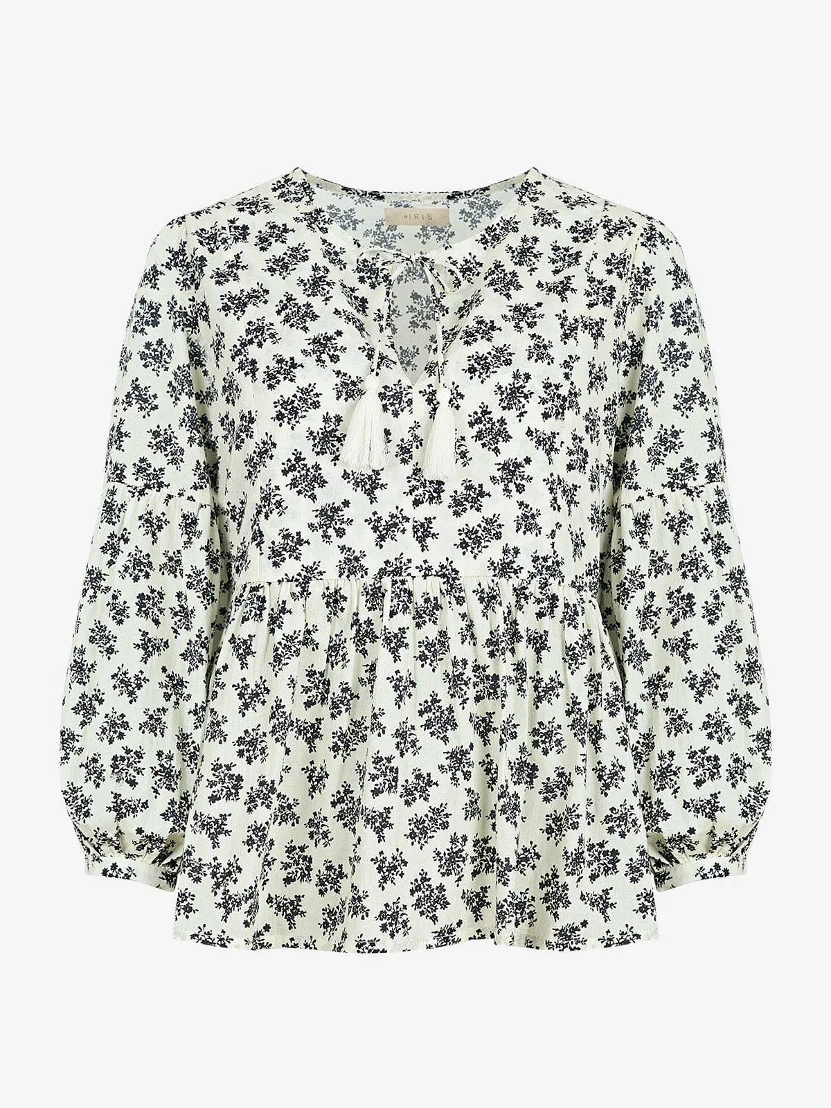Lanah Smock Top - White and Black sold by iris product image thumbnail 3