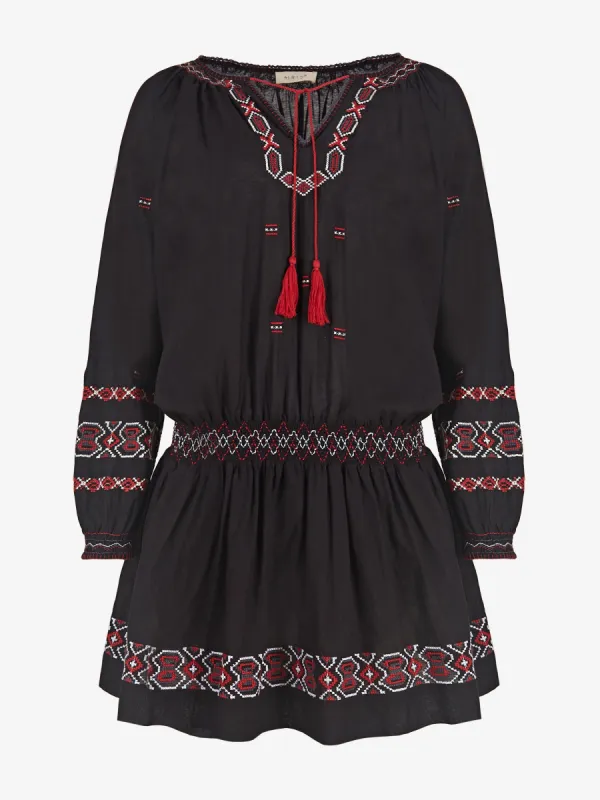 Louela Embroidered Cotton-Blend Mini Dress sold by iris