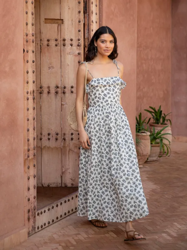 Taylor Strappy Dress - White and Black sold by iris