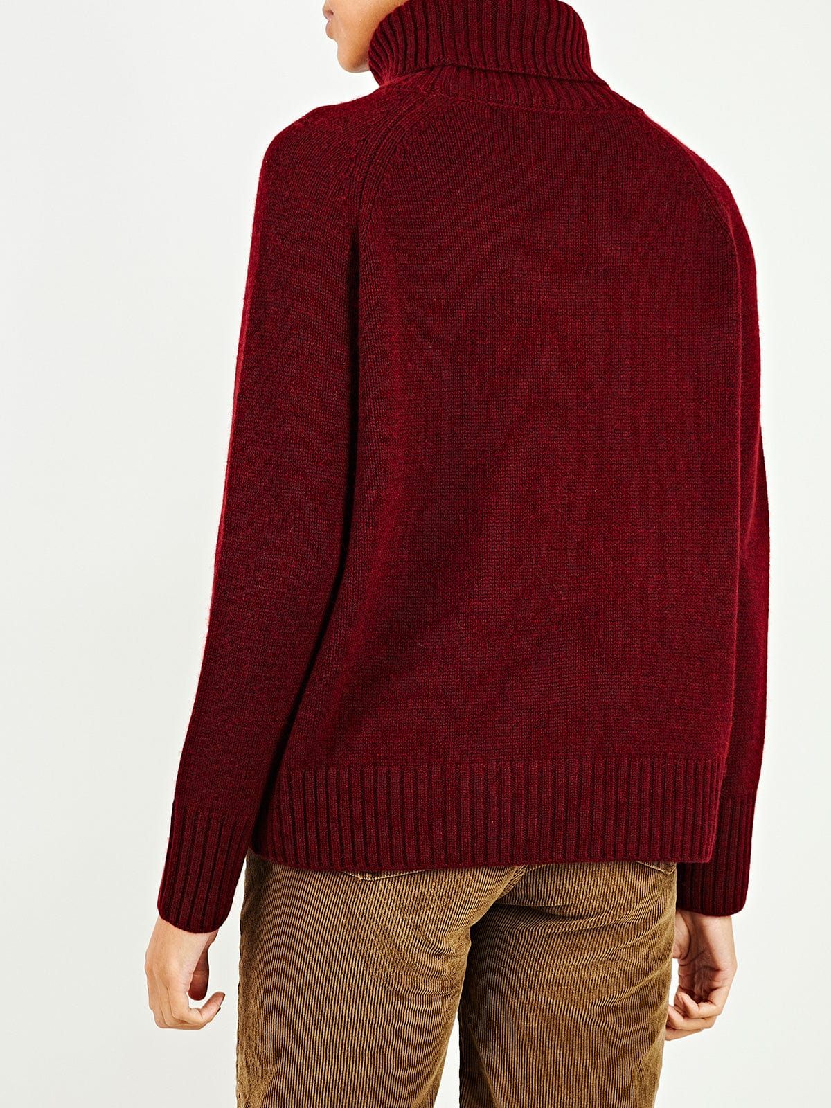 Ulla Red Roll-Neck Cashmere-Blend Jumper sold by iris product image thumbnail 3