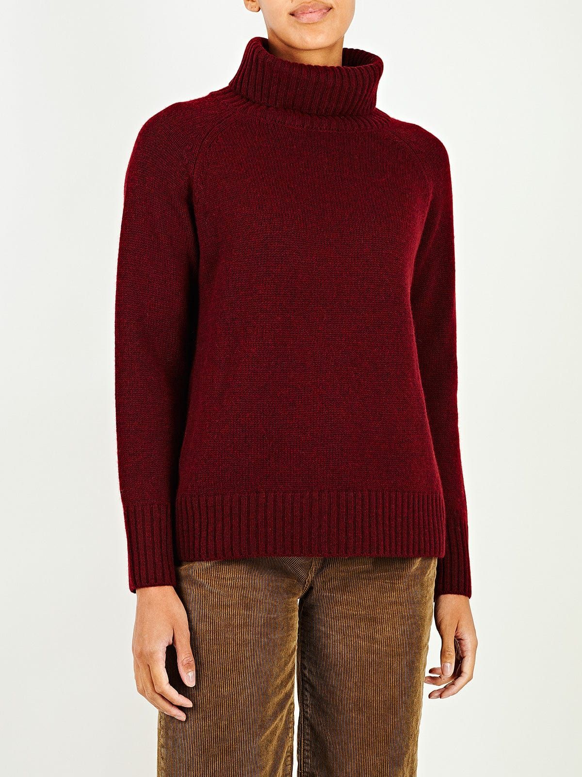 Ulla Red Roll-Neck Cashmere-Blend Jumper sold by iris product image thumbnail 2