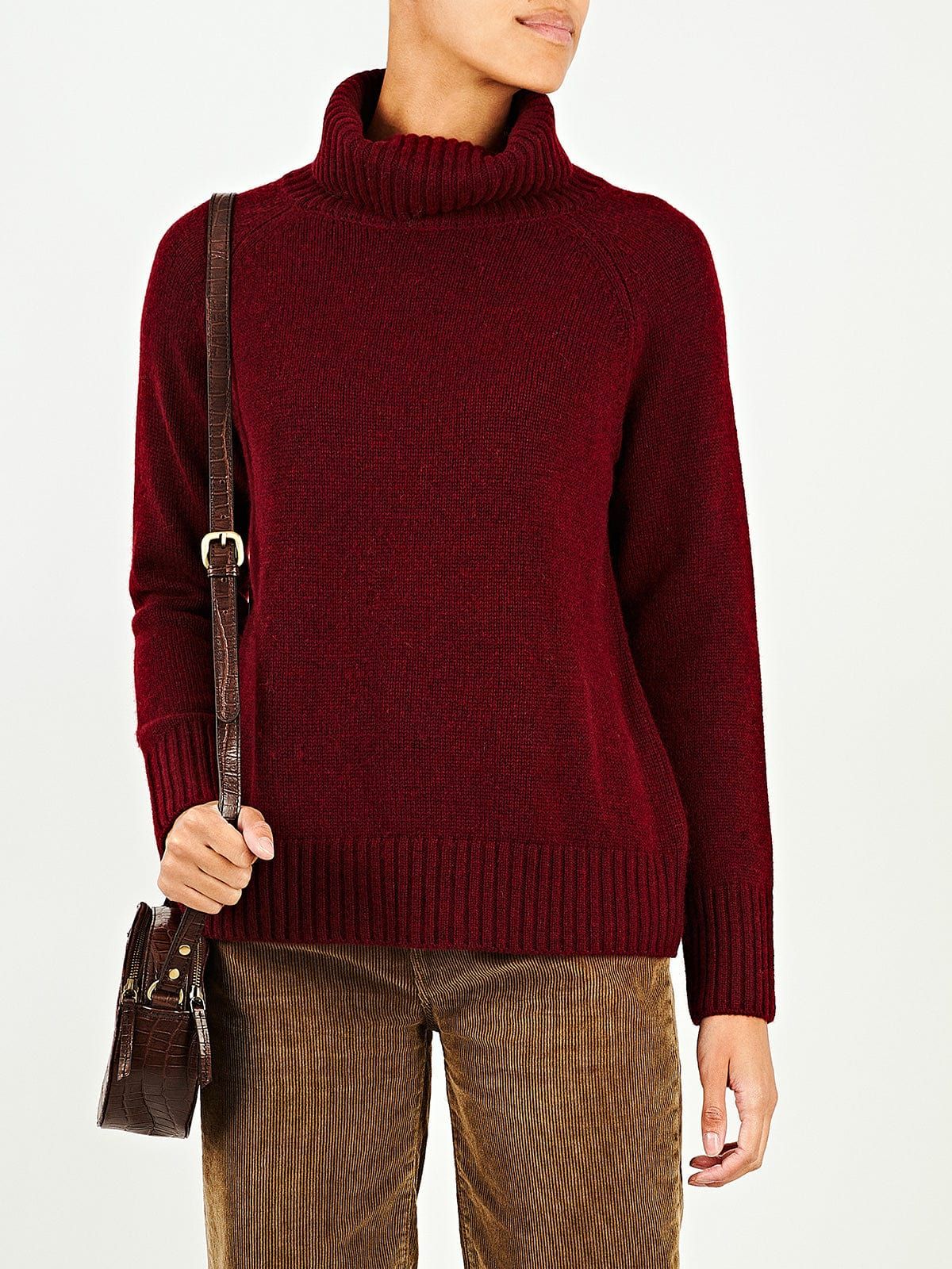 Ulla Red Roll-Neck Cashmere-Blend Jumper sold by iris product image thumbnail 5