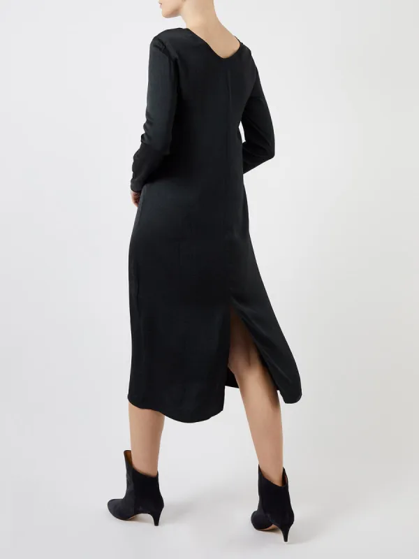 Widland Silky Midi Dress - Black sold by iris