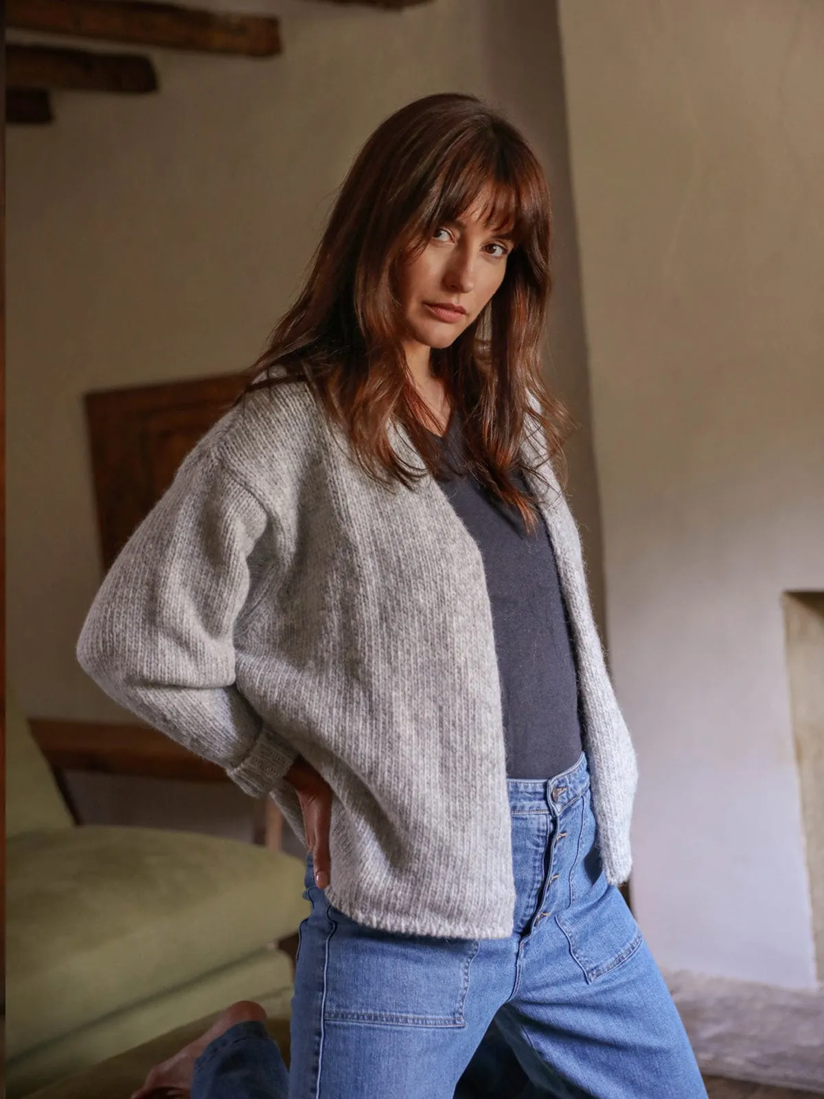 Dawson Wool Cardigan – Grey sold by iris product image thumbnail 3