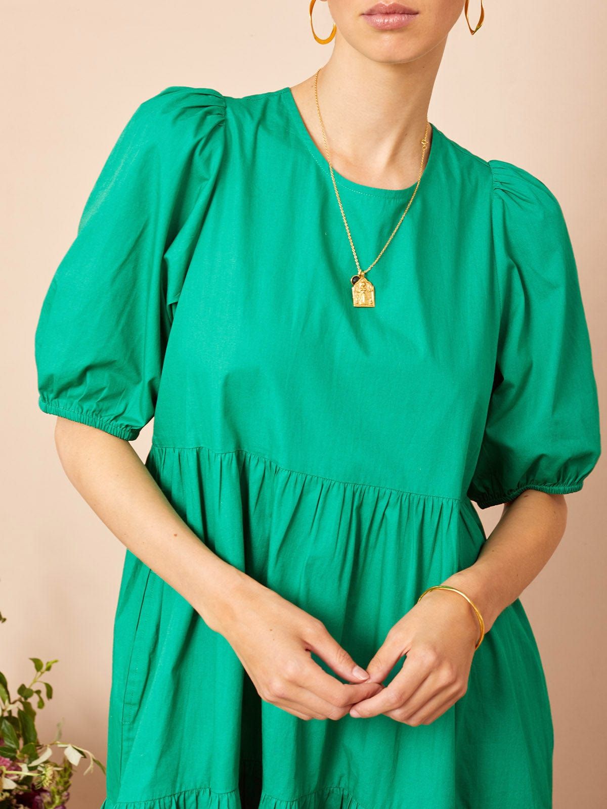 Rosie Cotton Midi Dress Green sold by iris product image thumbnail 3
