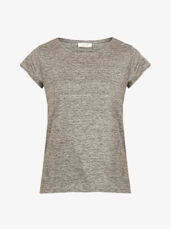 Romy Scoop Neck Linen T-Shirt sold by iris