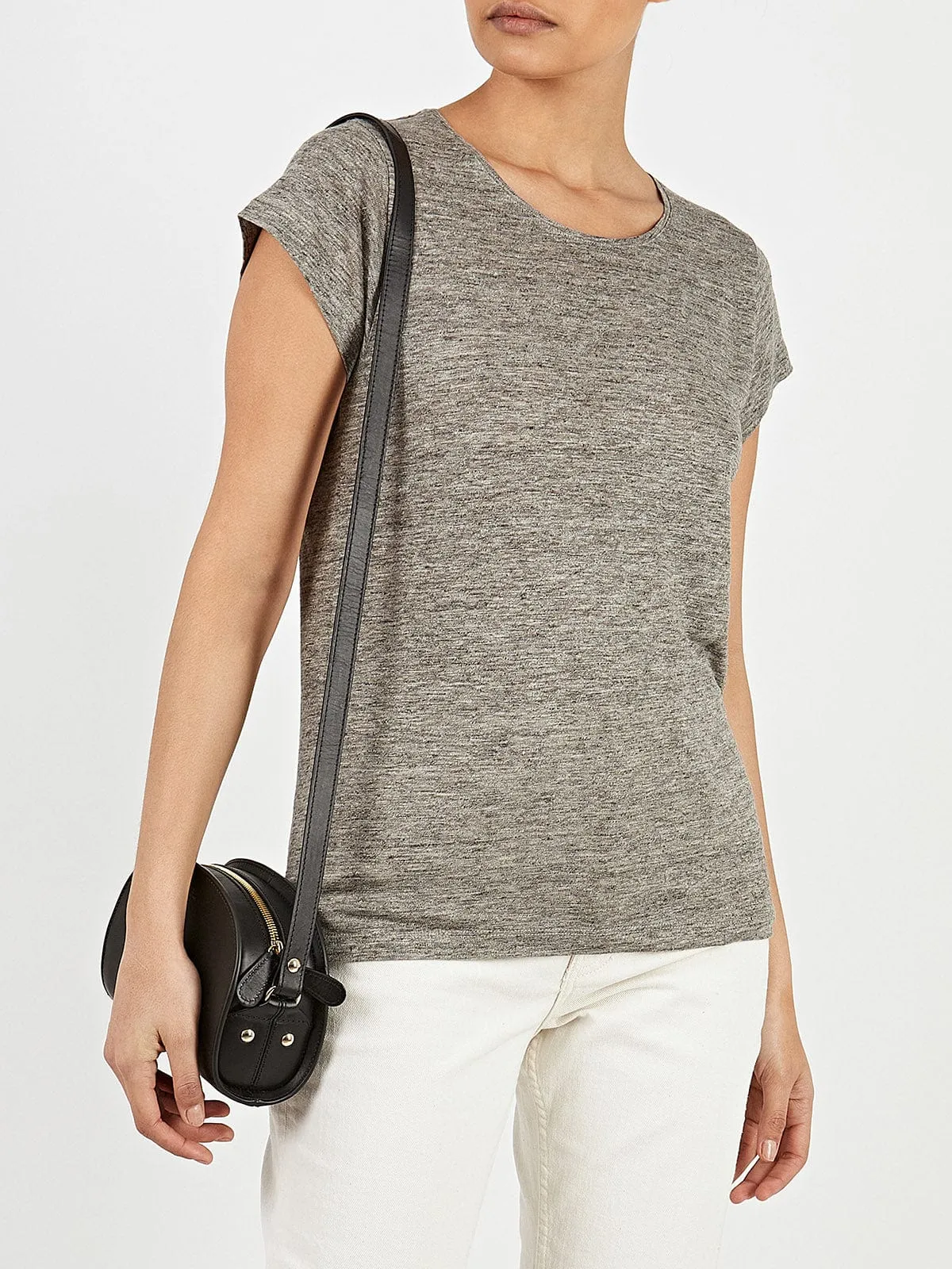 Romy Scoop Neck Linen T-Shirt sold by iris product image thumbnail 2