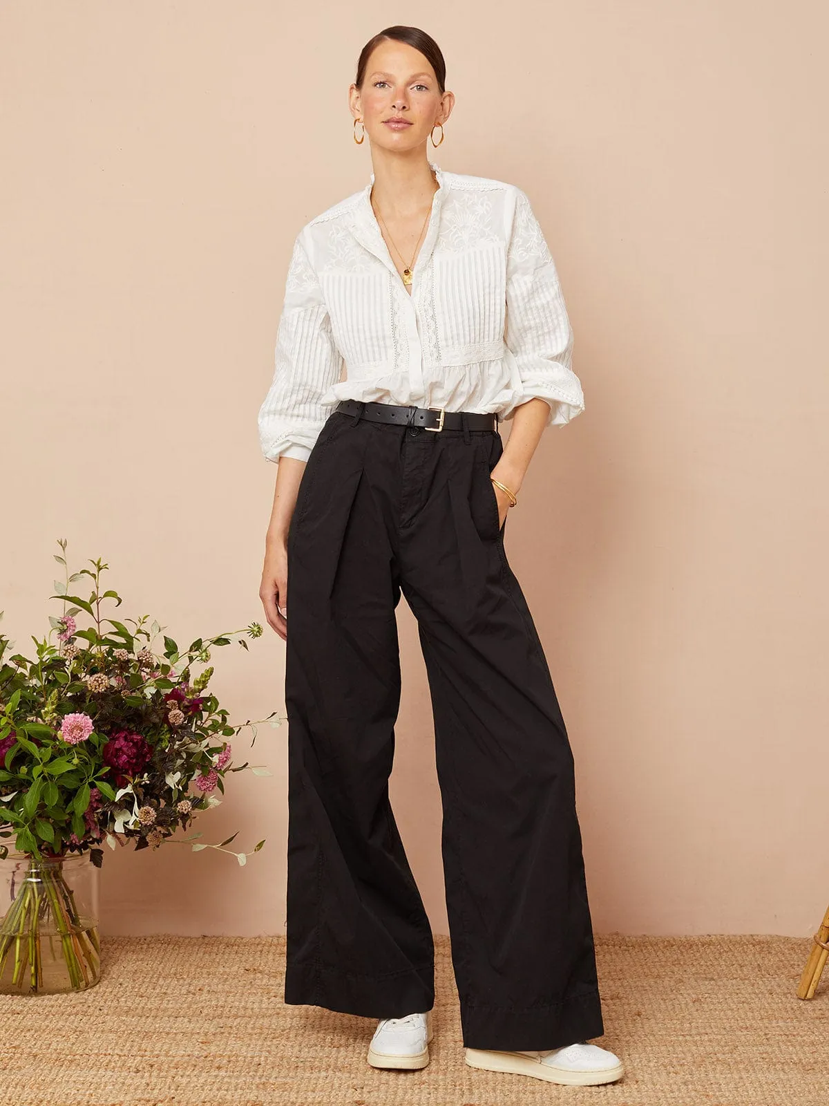 Vida Cotton Embroidered Blouse - White sold by iris product image thumbnail 2