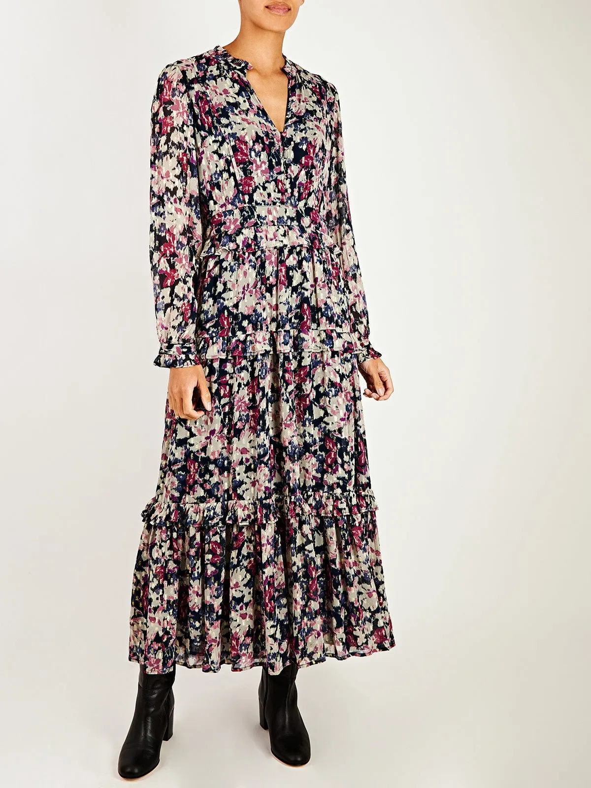 Macy Lurex Tiered Dress sold by iris product image thumbnail 2