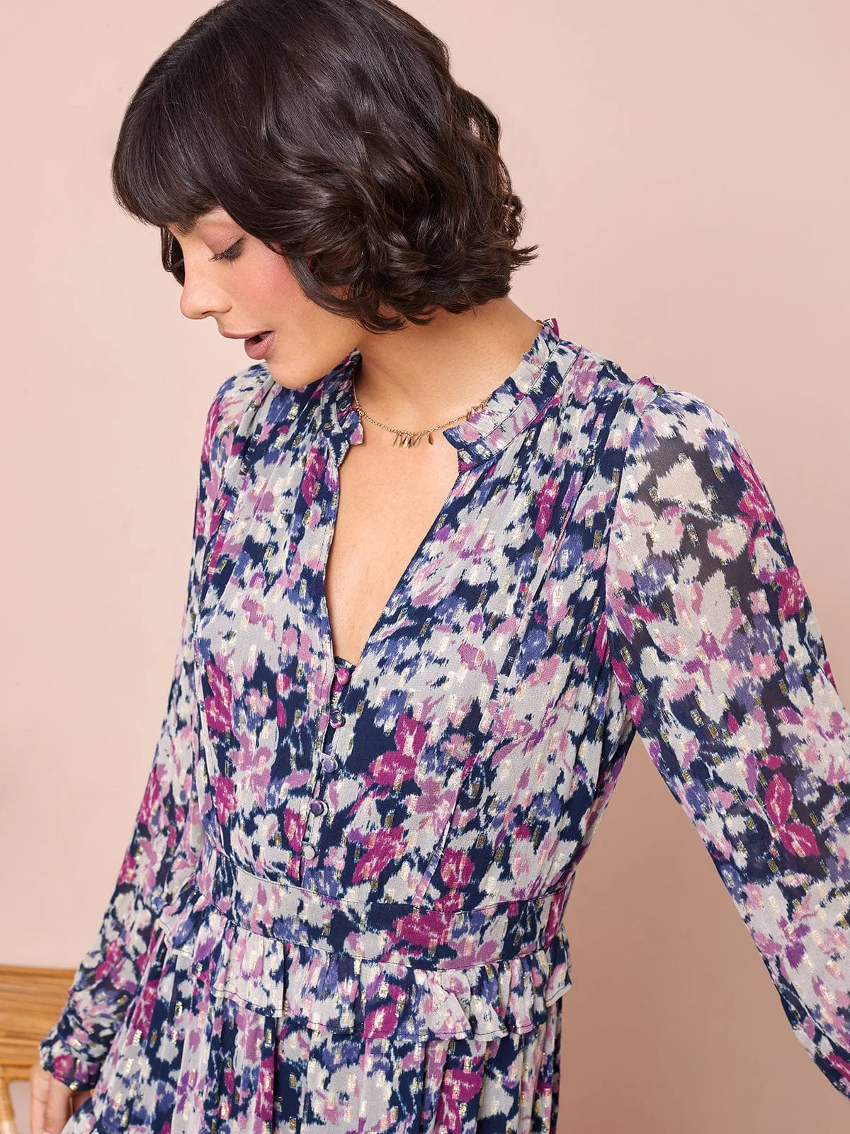 Macy Lurex Tiered Dress sold by iris product image thumbnail 5