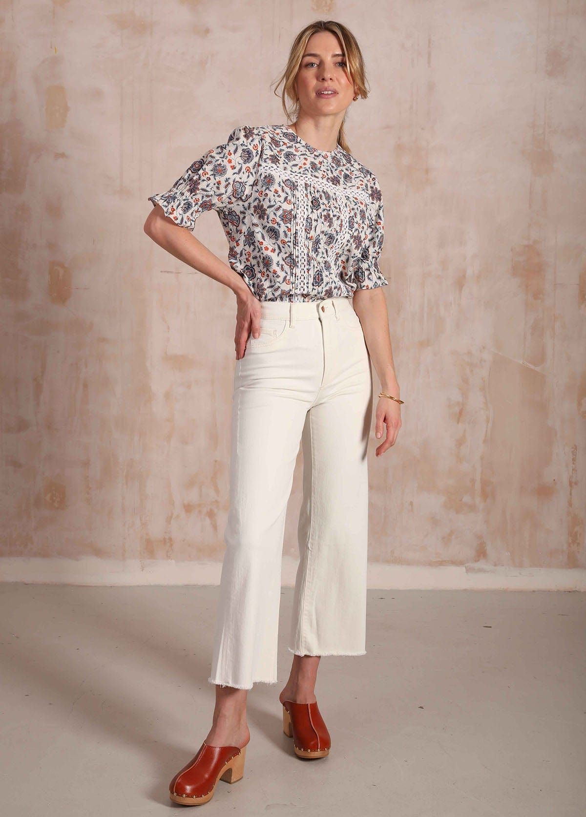 Ida Floral-Print Puff-Sleeve Cotton Top sold by iris product image thumbnail 3
